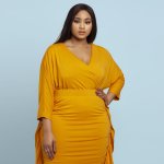 Plus Size Joy & Ash Cross Over Bodysuit Blazer - Ochre