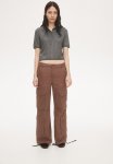 Wide Cargo Trousers - Brown
