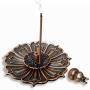 Mxhua Incense Holders For Sticks Brass Lotus Inscent Burner Ash Catcher