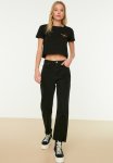 High Waist Boyfriend Jeans - Anthracite