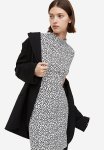 Draped Bodycon Dress - White Spotted