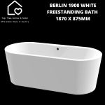 Berlin 1900 White Freestanding Bath - 1870 X 875MM