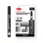 12 Pcs Premium Permanent Writing Marker 2.0MM Tip