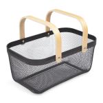 Black Wire Mesh Storage Basket 40X24X18CM