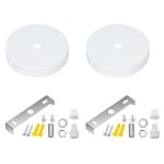 Be-tool 2 Packs Ceiling Light Canopy Kit Iron Chandelier Cover Plate With Mounting Hardware For Pendant Residential Commercial L