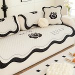 1PC Plush Sofa Slipcover Warm Thickened Sofa Cover Couch Cover Four Seasons Universal Furniture Protector For Bedroom Office Liv