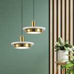 Costes Pendant Light - Metal & Marble - White Marble & Gold