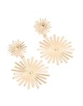 Goldair Gold Double Sun Spike Drop Earrings