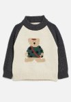 PoP Candy Reglan Sleeve Sweater - Ecru & Grey