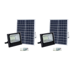 Pack Of 2 - Solar 1200W LED Flood Light With Remote Controls