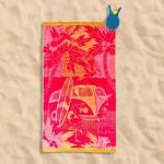 Fuchsia Velour Beach Towel