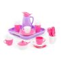 Pink Dinner And Tea/coffee Set On Tray 34 Piece