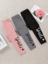 Girls 3-PIECE Casual & Comfy Smile & Heart Graphic Print Leggings Set For Spring & Fall Daily Wear