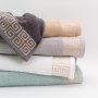 Jacquard Crest Collection Bath Towel - Duck Egg