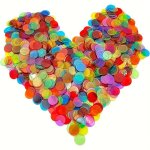 100-PACK Transparent Plastic Counting Chips - Multicolor Tokens For Exciting Bingo Games Party Favors Game Nights And Bingo Hall