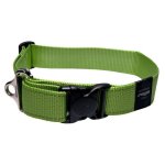 Rogz Pet Products Rogz Utility Extra Extra Large 40MM Landing Strip Dog Collar - Lime Reflective