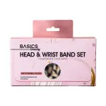 Basics Beauty Spa Wrist And Headbrand Leopard Print 2PCS