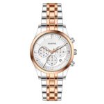 Men's Designer Rose Gold Watch - Earth Brown World Map Dial