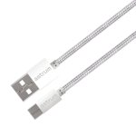 Verve UC30 3A Usb-a To Usb-c Charge & Sync Braided Cable – White