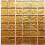 Metallic Texture Mosaic Sunflower Tiles Sheet Size 15X15CM