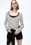 Rib-knit Top - White Multi