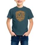 Kids T-Shirt Printed Wys Petrol Blue - 11 To 12