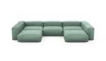 U-shape Sofa - Velvet - Mint - 377CM X 241CM