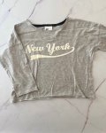 H&m Grey New York Long Sleeve Top 8 10Y