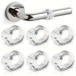 6PCS Transparent Circle Door Stoppers - Invisible Silent Wall Protectors For Doors & Handles Durable Plastic Home Decor Essentia