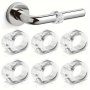 6pcs Transparent Circle Door Stoppers - Invisible Silent Wall Protectors For Doors & Handles Durable Plastic Home Decor Essentials