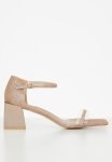 Plum Holly Square Toe Block Heel - Rose Gold