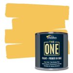 The One All-in-one Paint & Primer - Yellow Gloss 8.5 Fl OZ 250ML 1 Coat Formula Easy Indoor & Outdoor Decorating For Home & Gard