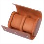 Portable Vintage Leather Watch Display Case Watch Storage Box Brown M