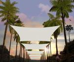 Amgo Custom Size 10' X 15' White Rectangle Square Sun Shade Sail UPF50+ AGTAPR1216 Order To Make Canopy Awning 95% Uv Blockage W