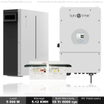 Sunsynk 5KW Hybrid Power Solar Inverter With 5.32KWH Lithium LIFEPO4 Battery 10 Year Warranty Inverter Kit