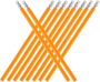 10PCS Carpenter Marking Pencils Hb Lead Yellow Woodworking Writing Pencils