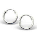 C763-C555 - 925 Sterling Silver Hoop Earrings 14MM 2MM Thick