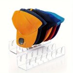 1PC Storage Rack Countertop Acrylic Baseball Cap Holder Household Transparent Hat Storage Organizer For Bedroom Wardrobe Home Or