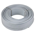 1.5MM Flat Twin + Earth White 100MTR Roll Plug Per Mtr - Mtr