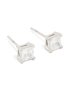 Waterproof Stainless Steel Cubic Zirconia Half Oval Hoop Earrings