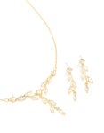 Goldair Gold Plated Cubic Zirconia Vine Drop Earrings & Necklace Set