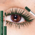 Dunuf Green Mascara - Volumizing Lengthening And Curling Waterproof Mascara For All Skin Types - Smudge-proof Fine Brush For Eas