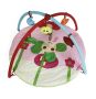 Cartoons Print Soft Baby Play Mat With 5 Hanging Plush Toys- Flower Design