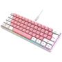 Waterproof Rgb Backlit Keyboard With Detachable Type-c Cable - Pink/white