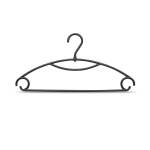 8 Piece Rotating Plastic Hanger Set Black