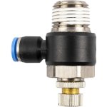 AirCraft Flow Control Swivel Elbow Pu 8MM X 1 2" M