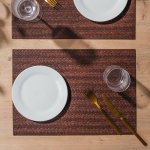 Leatherette Placemat Brown