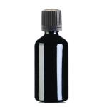 30ML Black Glass Bottle With Fast Flow Dropper Cap - Black