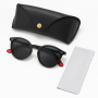 Round Sunglasses For Men - Classic Black Frame