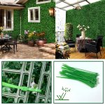 2 10PCS Faux Boxwood Panels - Realistic Greenery Backdrop For Patio Fencing And Home Decor